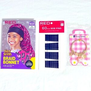 Kids Satin Braid Bonnet One Size Fits All